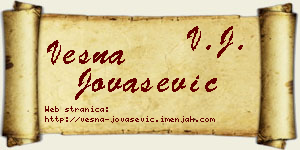 Vesna Jovašević vizit kartica